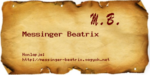 Messinger Beatrix névjegykártya